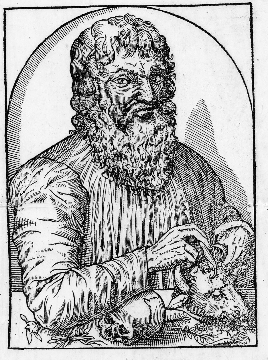 portret Hipokratesa (460-około 377 pne), greckiego lekarza. autorstwa Unknown artist