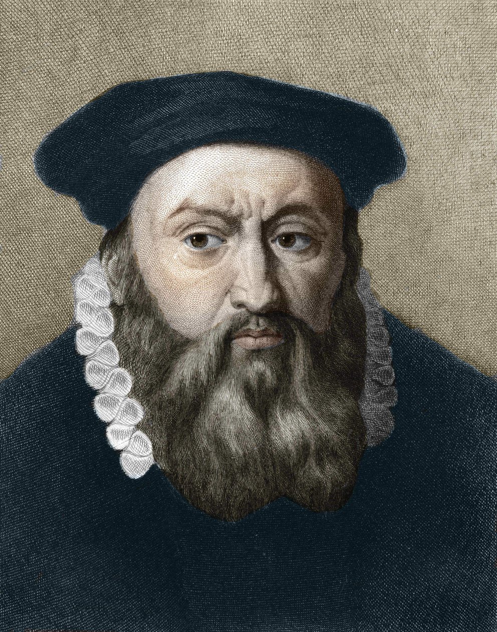 portret Jana Kalwina (1509-1564), francuskiego reformatora religijnego i pisarza. autorstwa Unknown artist