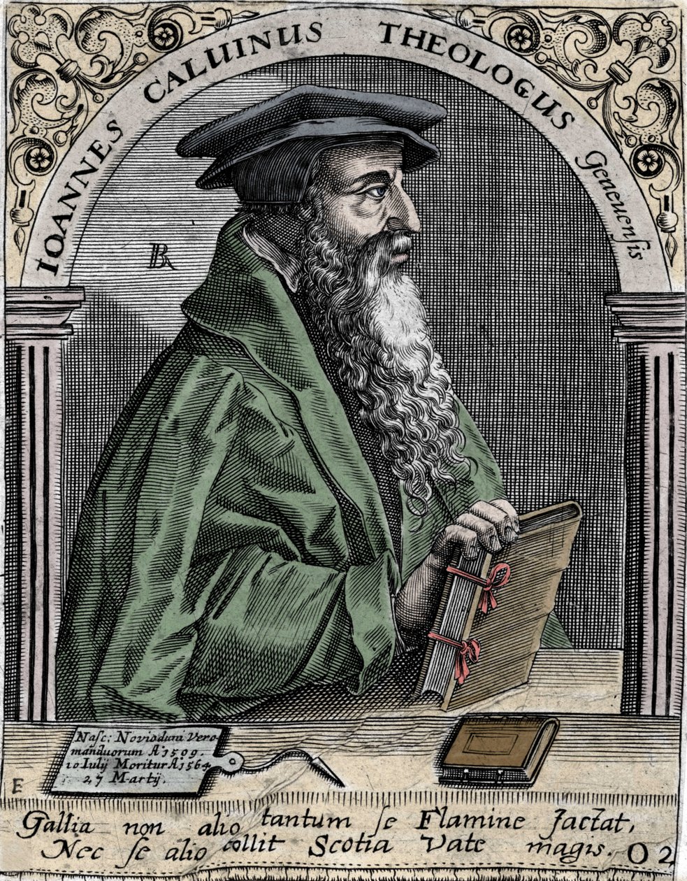 portret Jana Kalwina (1509-1564), francuskiego reformatora religijnego i pisarza. autorstwa Unknown artist