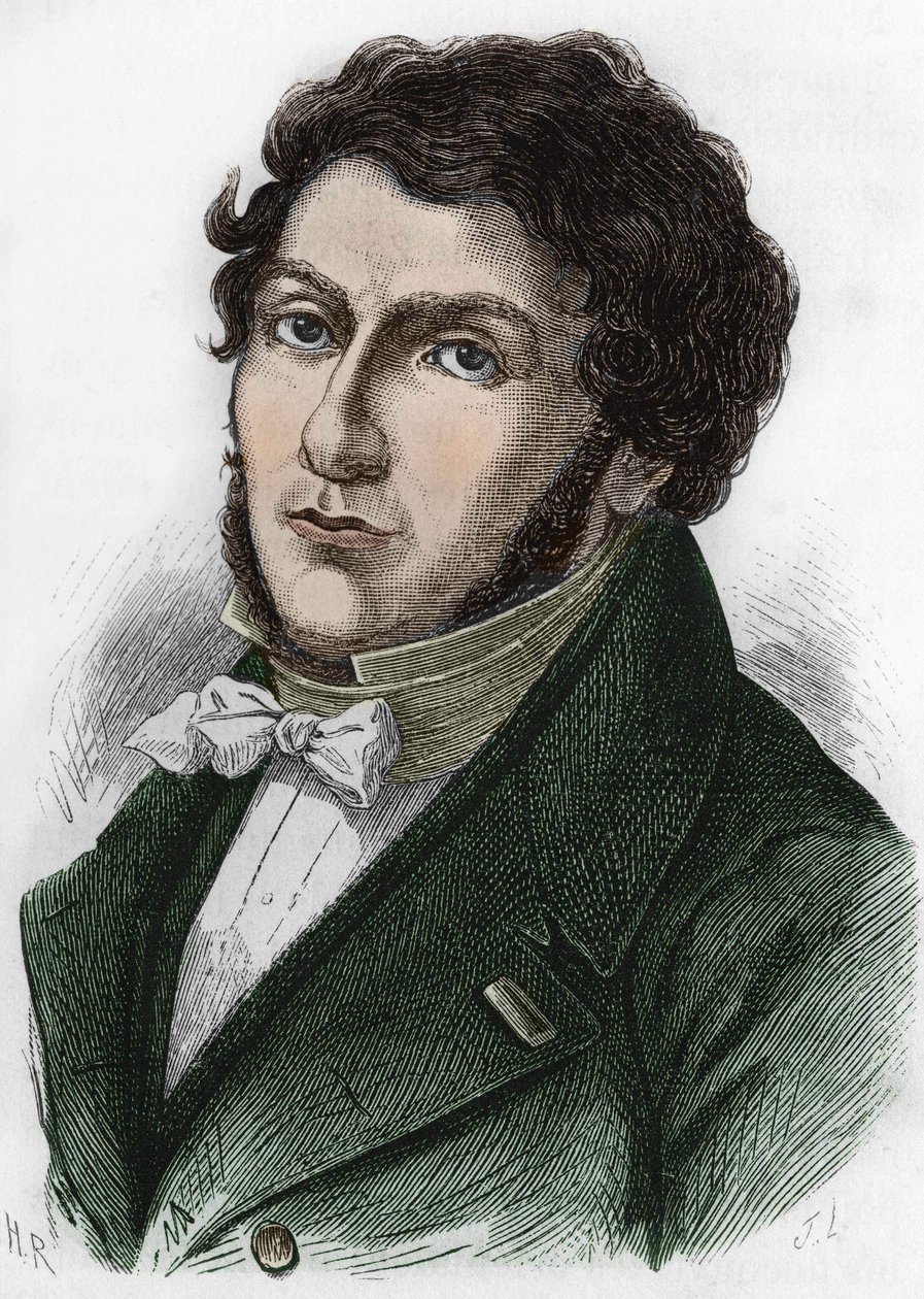 portret Jeana François (Jean-Francois) Champolliona zwanego Champollionem Młodym francuskim egiptologiem (1790-1832). autorstwa Unknown artist