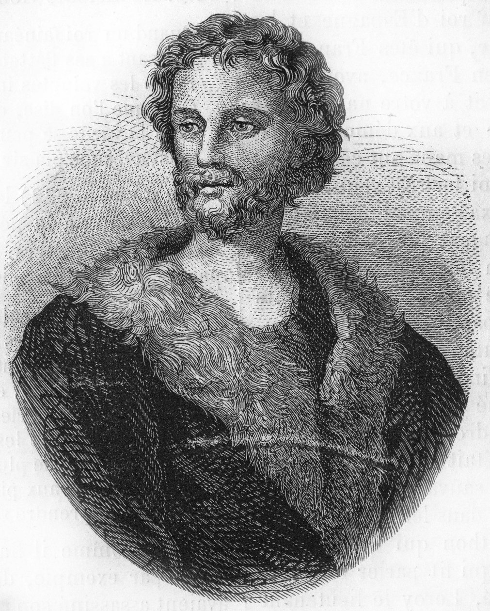 portret Mathurina Régniera. Poeta francuski (1573-1613) Rycina z 1866 r. autorstwa Unknown artist