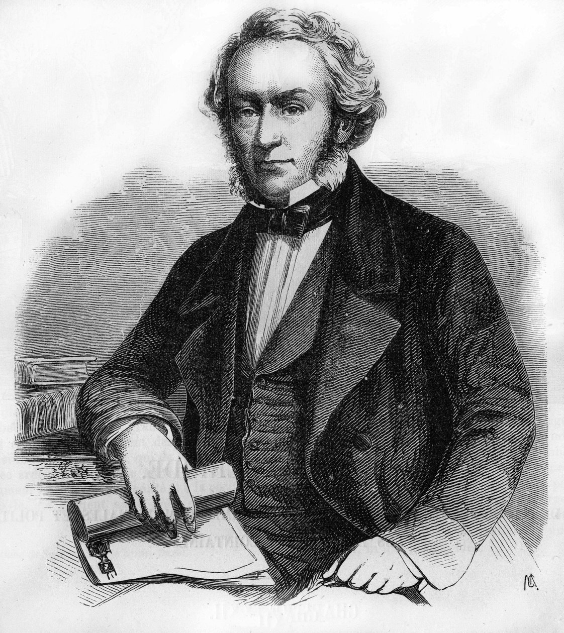 portret Richarda Cobdena. Brytyjski ekonomista i polityk (1804-1865). Grawerowanie z 1866 roku. autorstwa Unknown artist