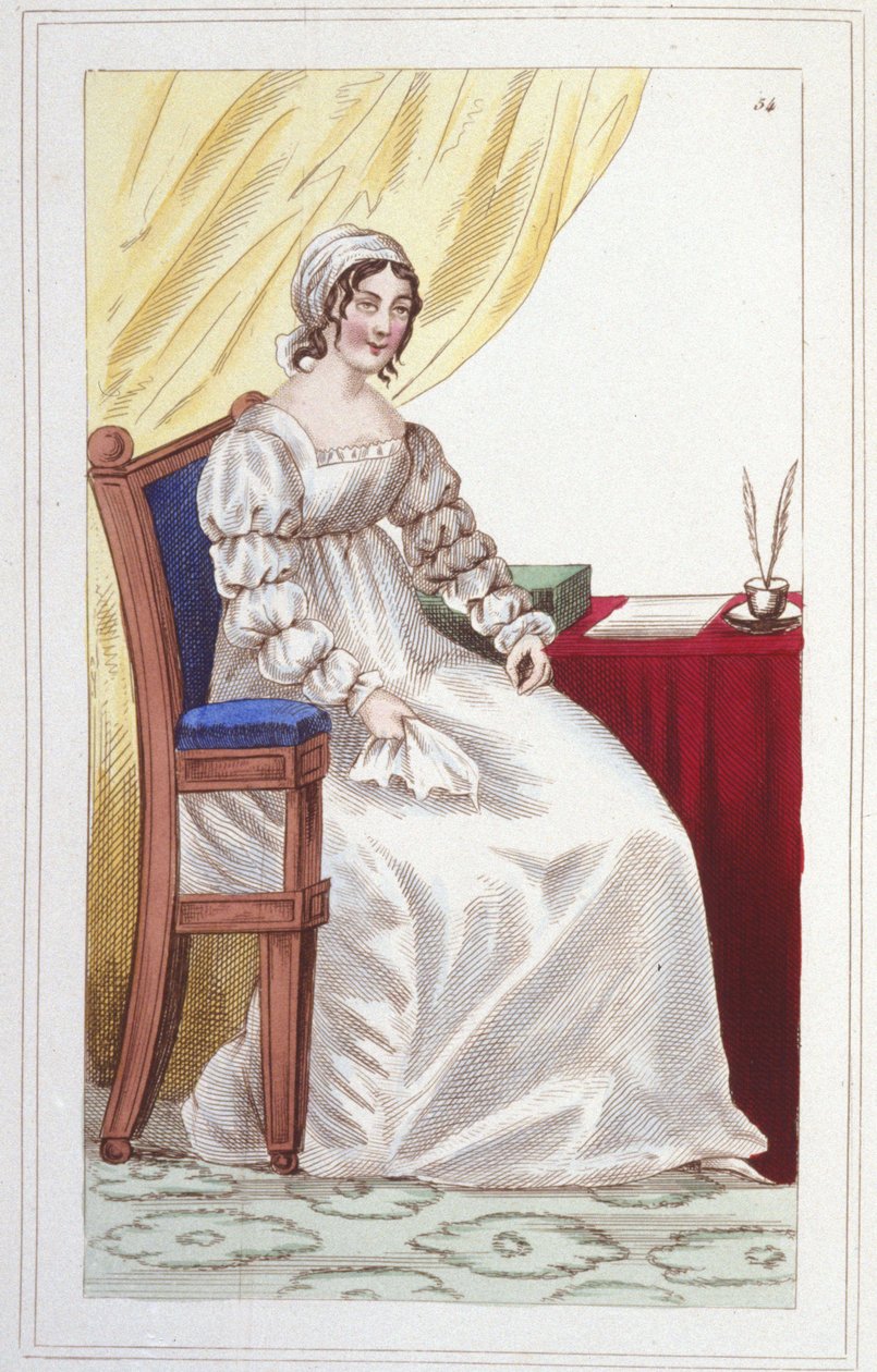 portret Sophie Cottin (1770-1807) pisarki francuskiej. Grawerowanie z 1830 roku. autorstwa Unknown artist