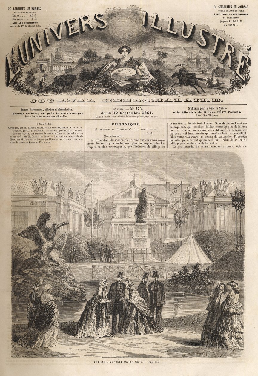 Międzynarodowa Wystawa 1861 w Metz - Światowa Wystawa Metz - światowej sławy 1861 autorstwa Unknown artist