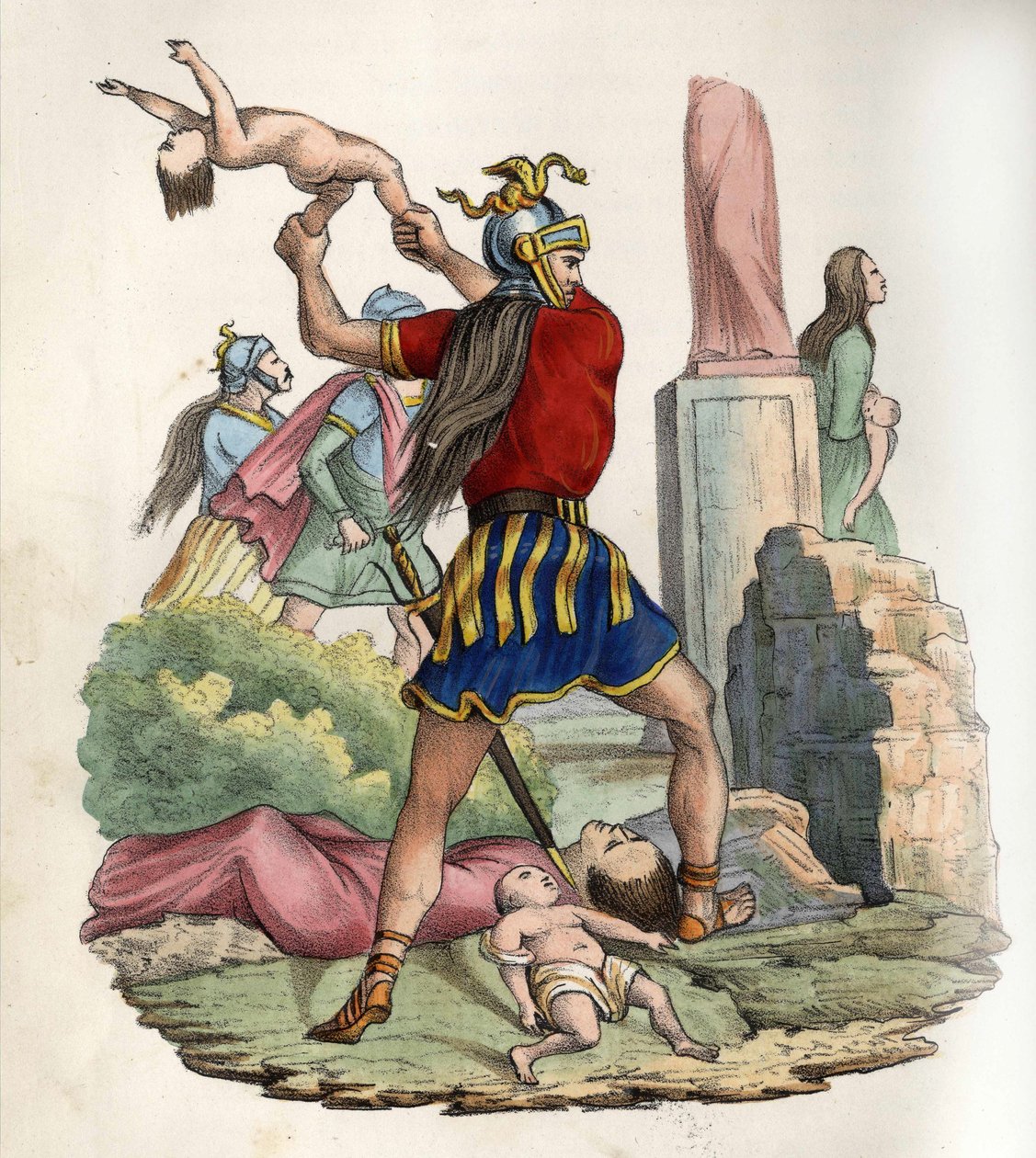 Wandalowie zajęli Kartaginę w 439 r. w „Starożytnej i nowoczesnej Algierii” Léona Galiberta. Wydanie włoskie w kolorze 1846. autorstwa Unknown artist
