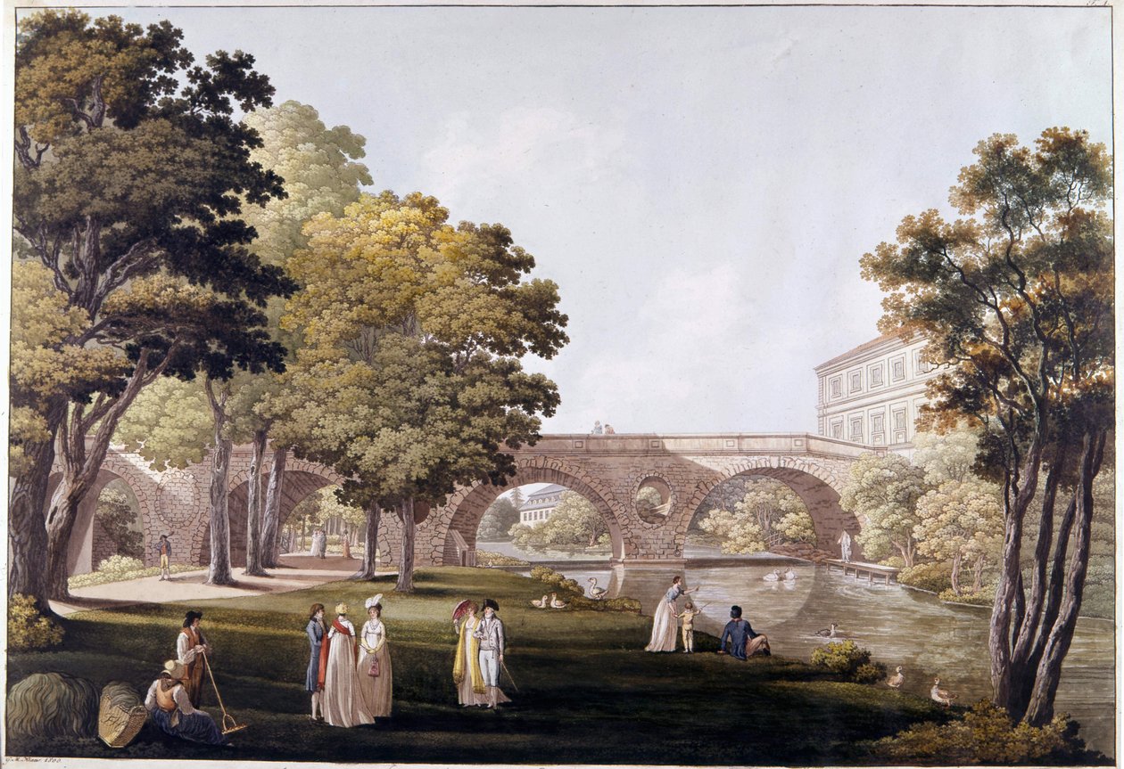 park zamkowy miasta Weimar (Niemcy). autorstwa Unknown artist