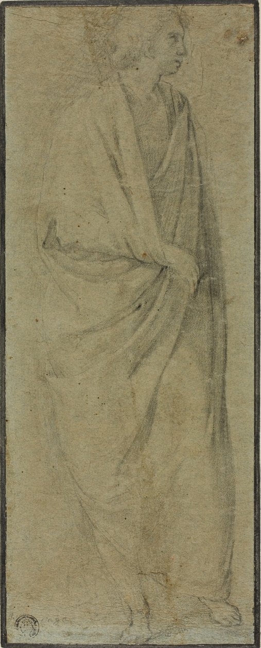 Stojąca, udrapowana figurka mężczyzny autorstwa Unknown Florentine