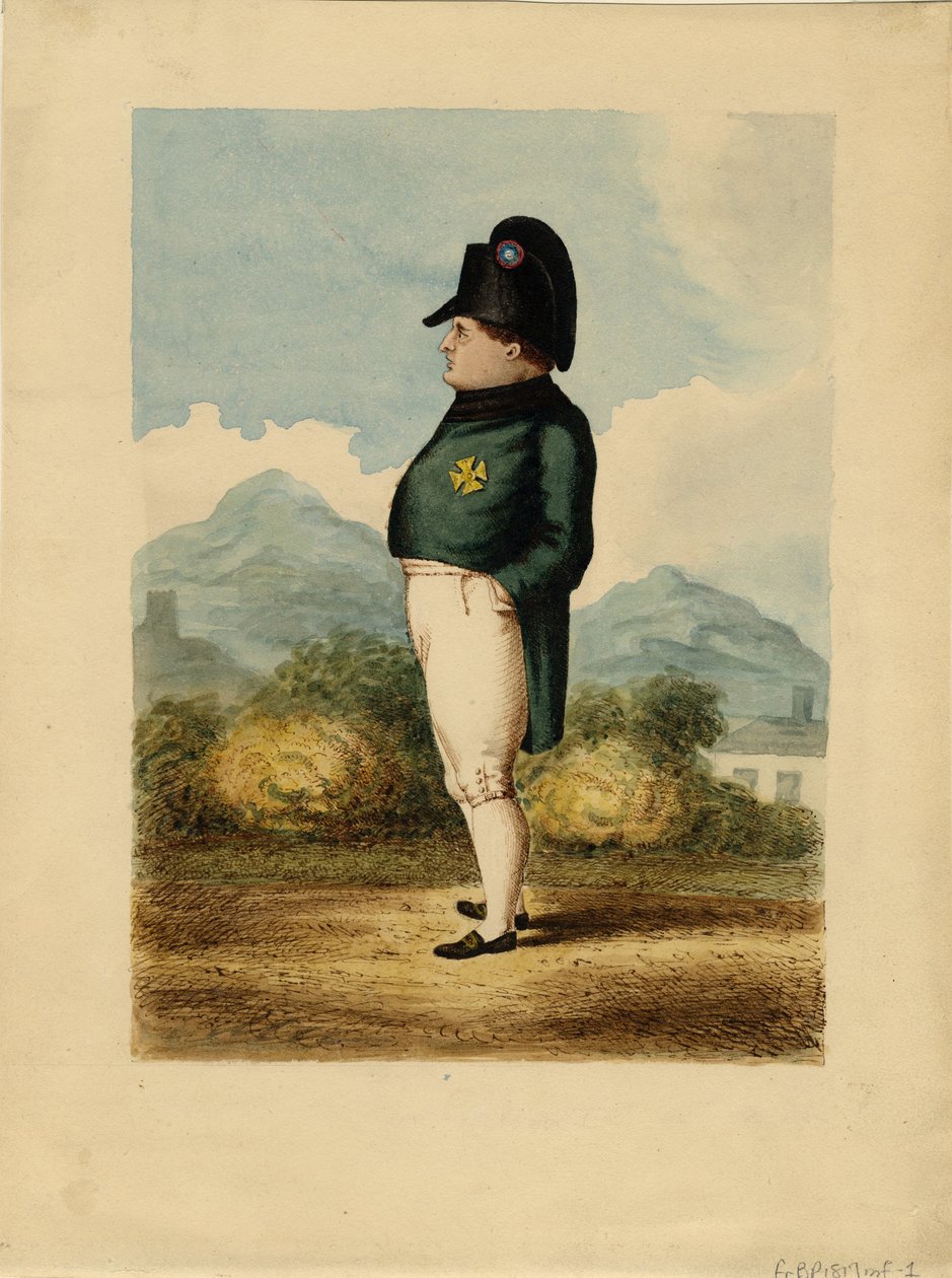 Napoleon Bonaparte na wyspie Świętej Heleny, 1817 autorstwa Unknown artillery officer