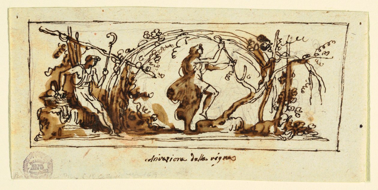 Rysunek Celebration of the Vine, ok. 1800 r. autorstwa Unknown artistUnknown artist
