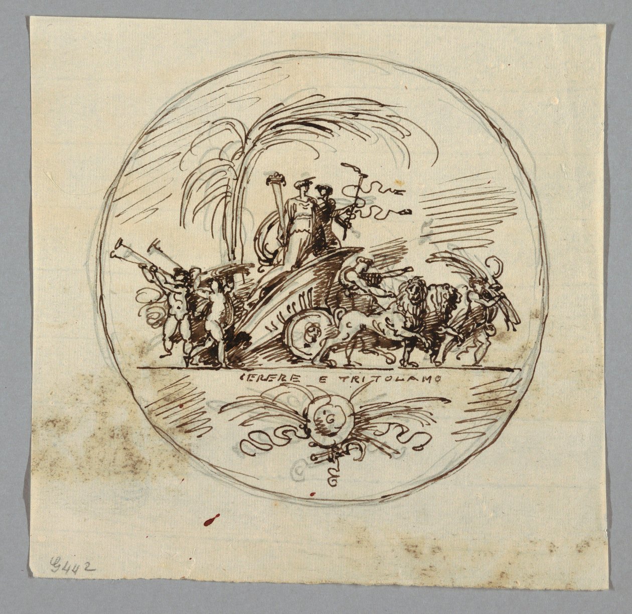 Rysunek, Ceres i Triptolemus, 1800-1820 autorstwa Unknown artistUnknown artist
