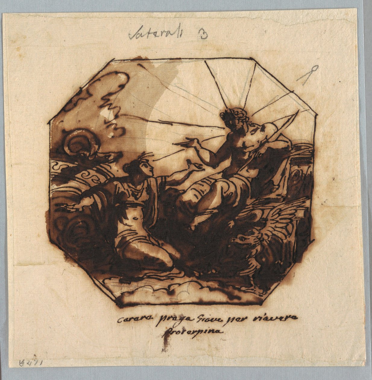 Rysunek, Ceres prosi Jowisza o powrót Proserpiny, 1812 r. autorstwa Unknown artistUnknown artist