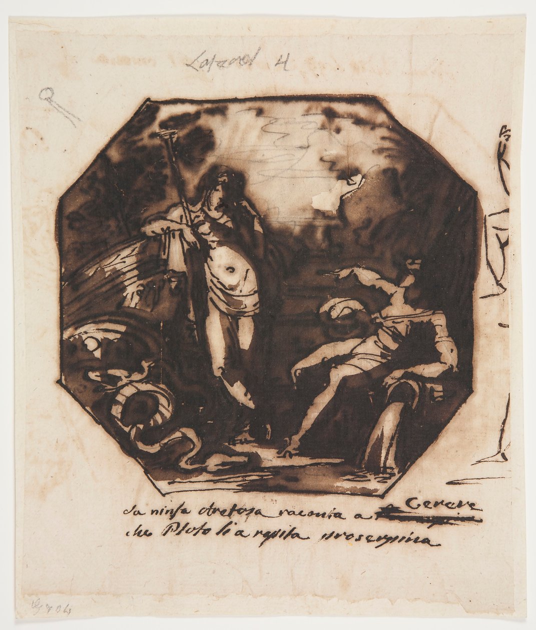 Rysunek, Ceres opowiada o gwałcie na Proserpinie, 1812 r. autorstwa Unknown artistUnknown artist