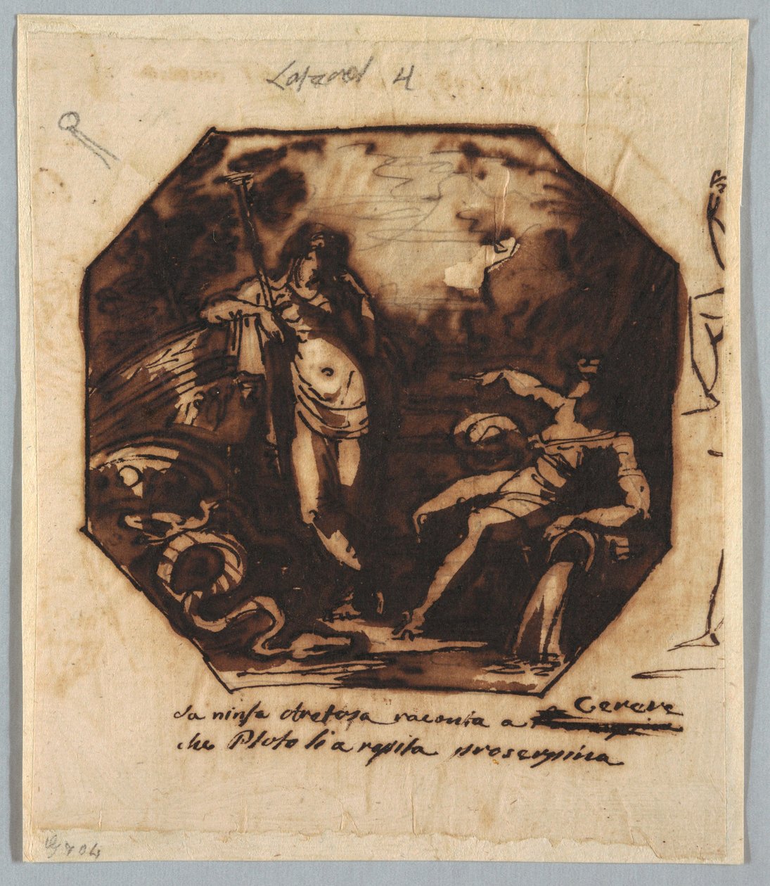 Rysunek, Ceres opowiada o gwałcie na Proserpinie, 1812 r. autorstwa Unknown artistUnknown artist