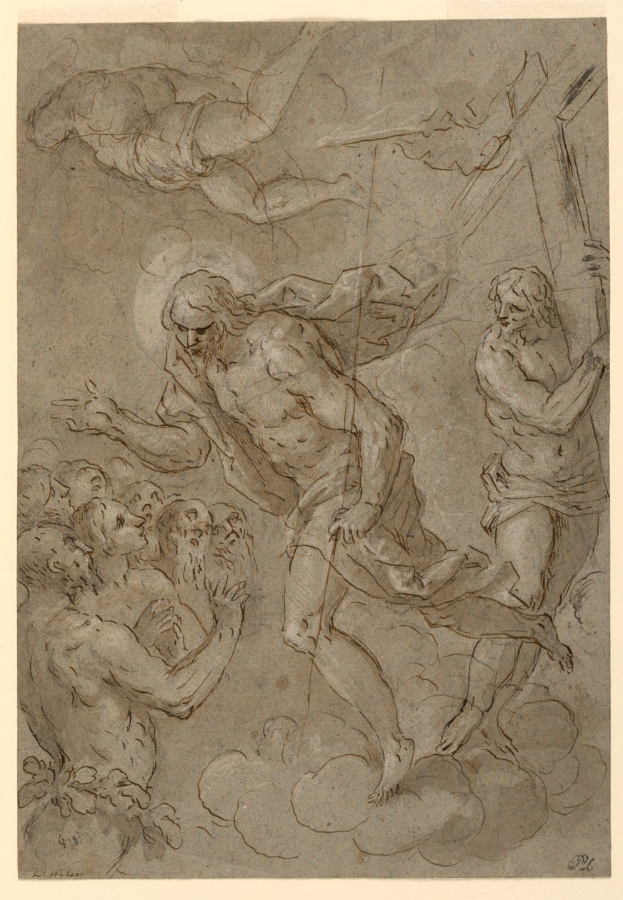 Rysunek, Chrystus w otchłani, 1625-1628 autorstwa Unknown artistUnknown artist