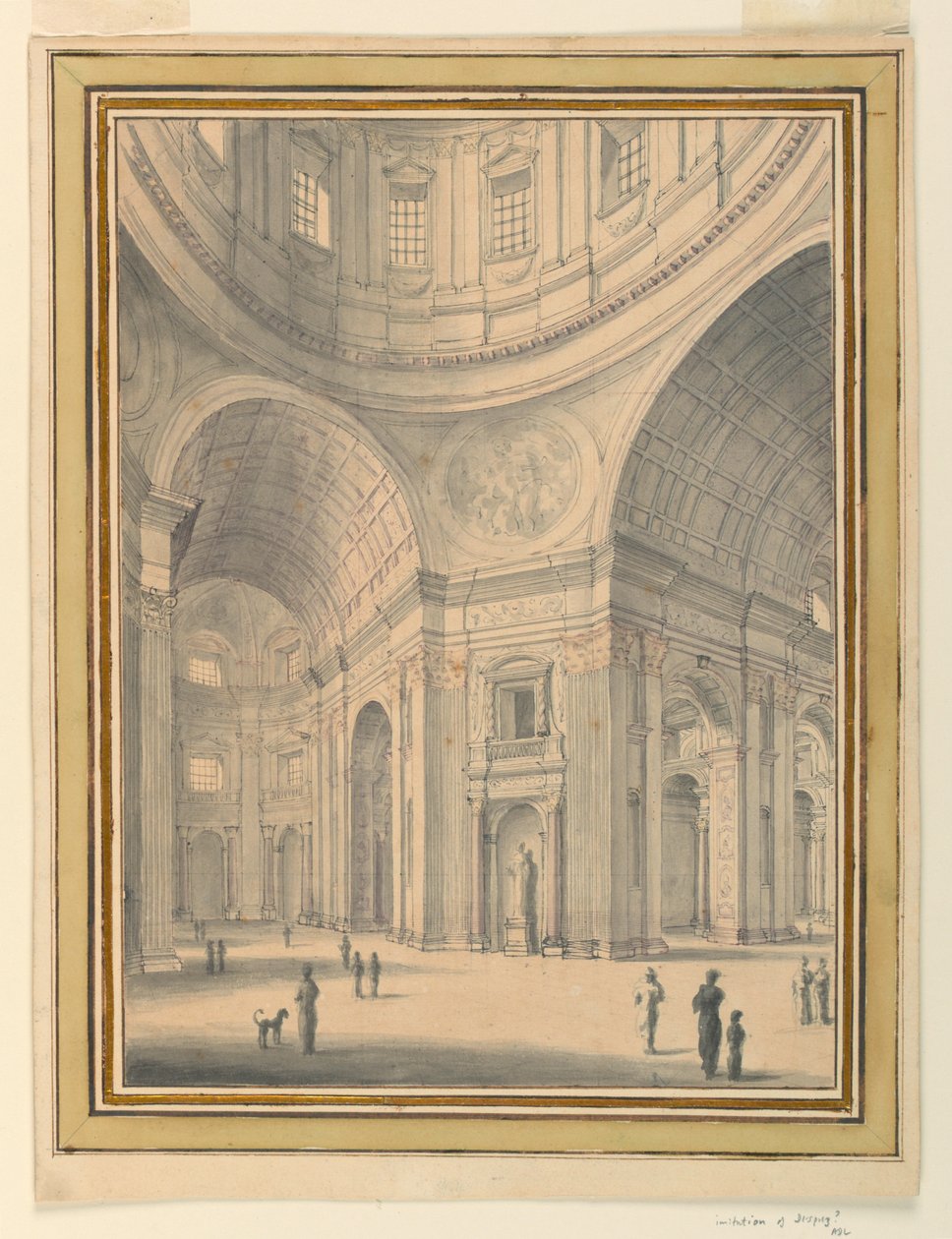 Rysunek wnętrza kościoła, ok. 1770 r. autorstwa Unknown artistUnknown artist