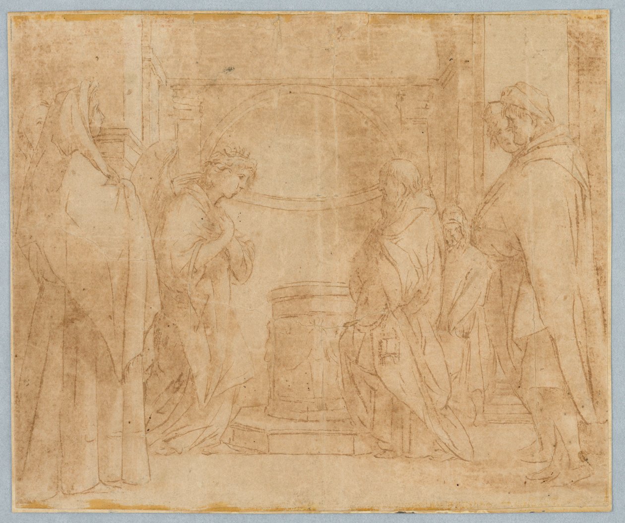 Rysunek, kopia po Zwiastowaniu Anioła Zachariaszowi, 1538-1600 autorstwa Unknown artistUnknown artist