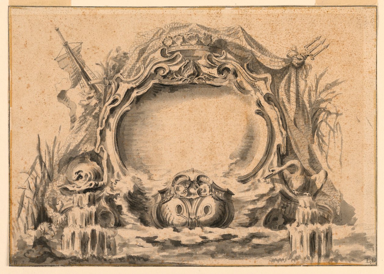 Rysunek, kopia tarczy herbowej w jednej z publikacji fetowych, ok. 1740 r. autorstwa Unknown artistUnknown artist