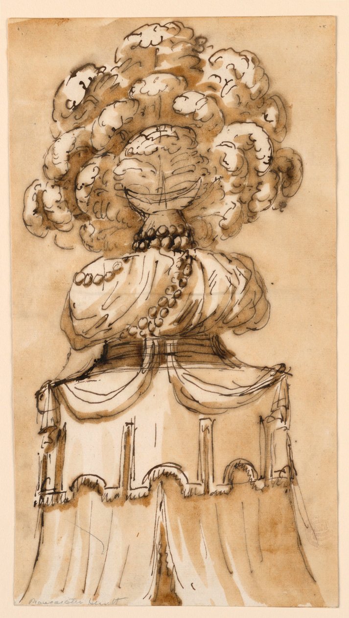 Rysunek przedstawiający zwieńczenie baldachimu, ok. 1790 r. autorstwa Unknown artistUnknown artist