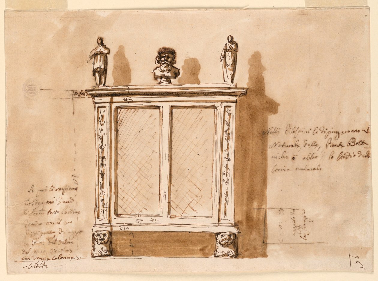 Rysunek, kredens, 1790-1810 autorstwa Unknown artistUnknown artist