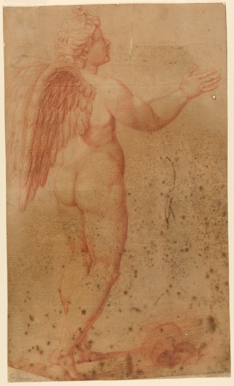 Rysunek przedstawiający Amora sprzeczającego się z Zeusem, według Rafaela, 1550-1600 autorstwa Unknown artistUnknown artist