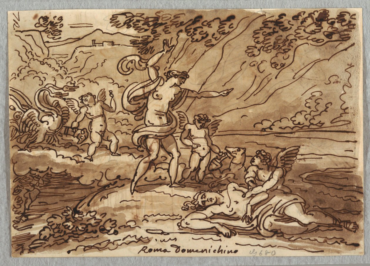 Rysunek, Śmierć Adonisa, 1813-18 autorstwa Unknown artistUnknown artist