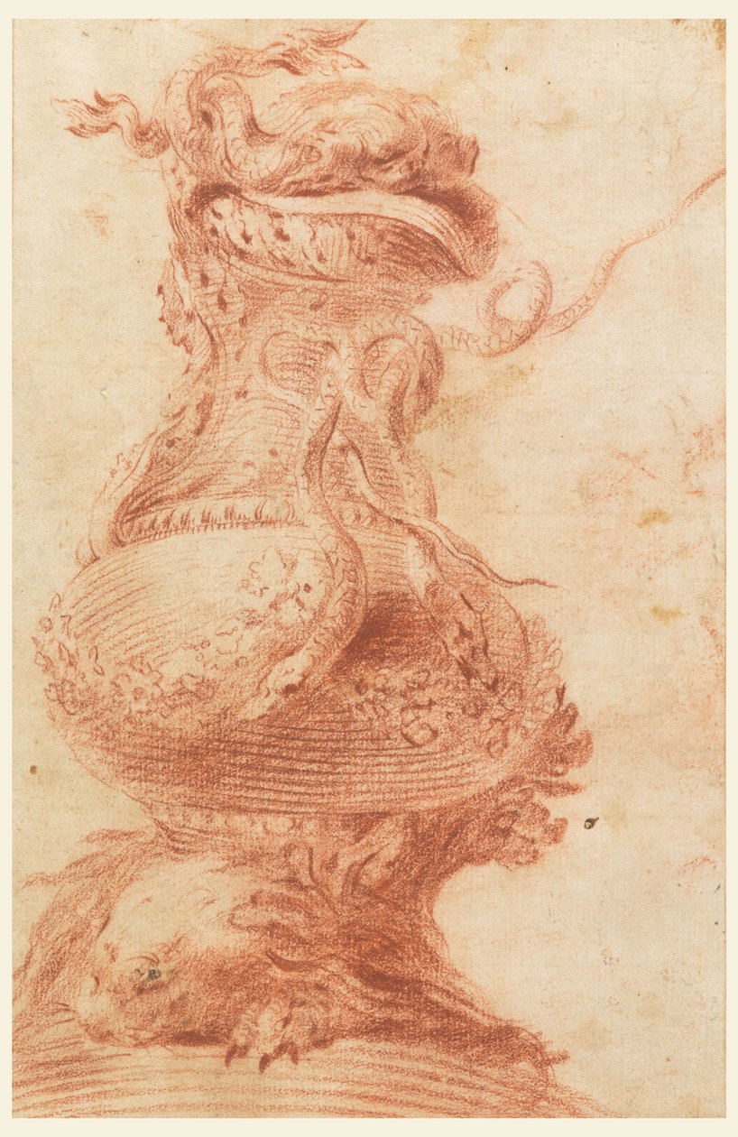 Rysunek, wazon dekoracyjny, 1725-50 autorstwa Unknown artistUnknown artist