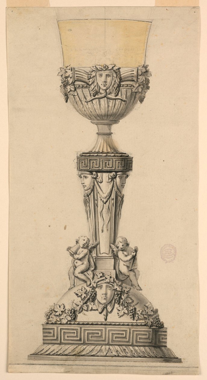 Rysunek, projekt kielicha, 1800-1830 autorstwa Unknown artistUnknown artist