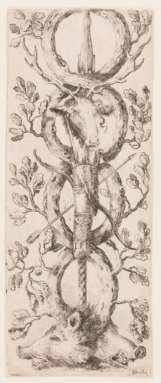 Druk, Ornamenty lub Groteski (Groteskowy ornament), ok. 1653 r. autorstwa Unknown artistUnknown artist