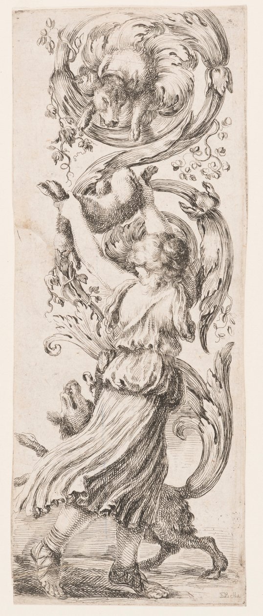 Druk, Ornamenty lub Groteski (Groteskowy ornament), ok. 1653 r. autorstwa Unknown artistUnknown artist