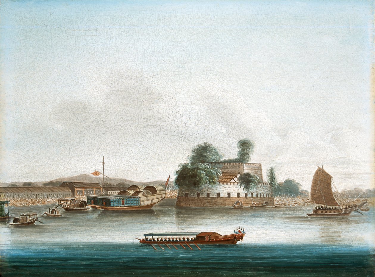 Fort nad rzeką Kanton autorstwa Unknown artist