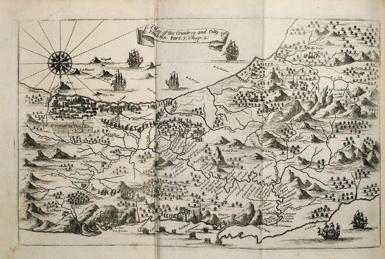 Mapa kraju i miasta Panama. Part. 3 : rozdział : 5 (rycina) autorstwa Unknown artist