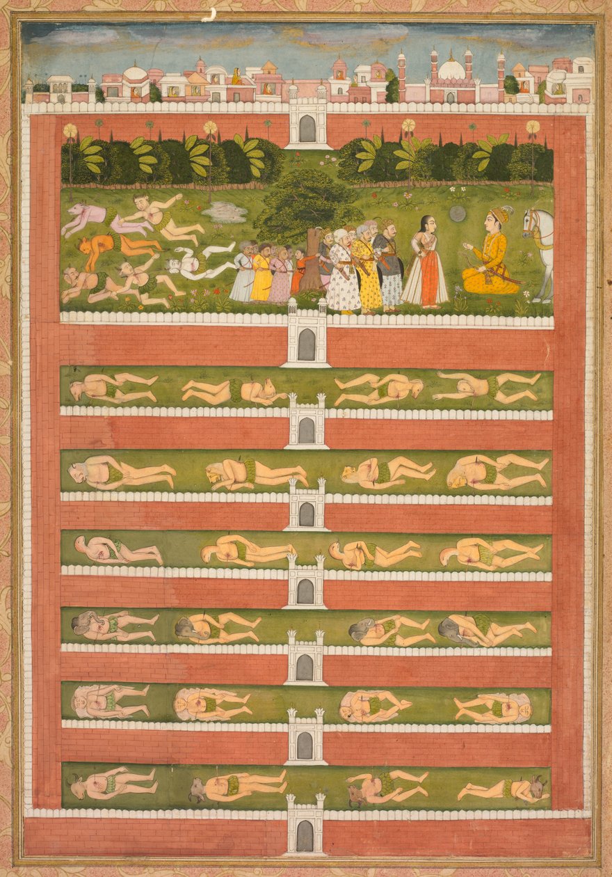 Księżniczka i demony przed szlachcicem: listek z poetyckiego romansu dotyczącego Szacha Alama I (odbyt.) autorstwa Unknown artist