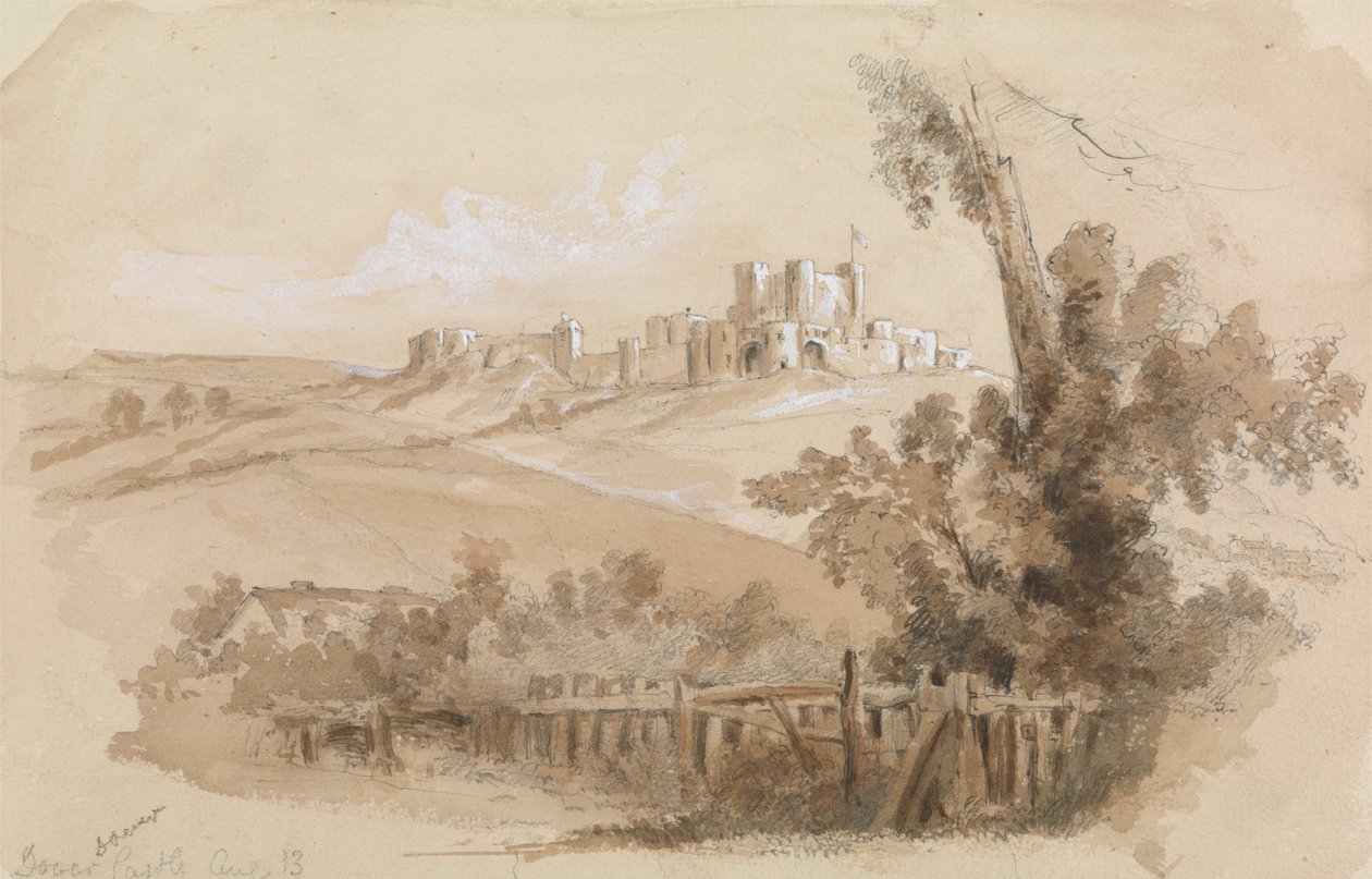 Widok na zamek w Dover autorstwa Unknown artist