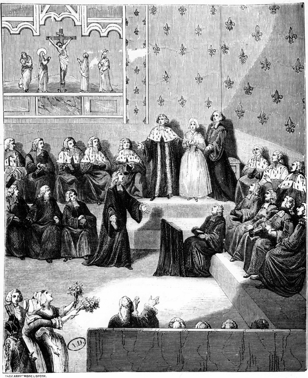 Rozprawa sądowa. 18 wiek. autorstwa Unknown artist