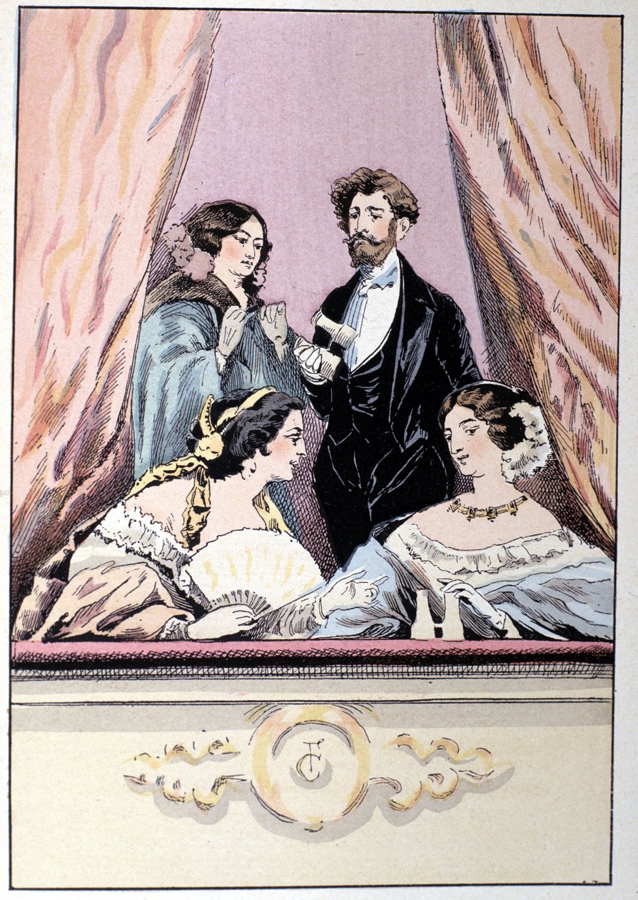 Loża w Teatrze Włochów autorstwa Unknown artist