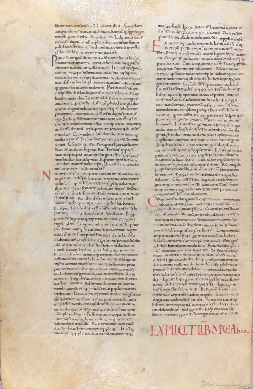 Strona z Biblii z XI wieku autorstwa Unknown artist