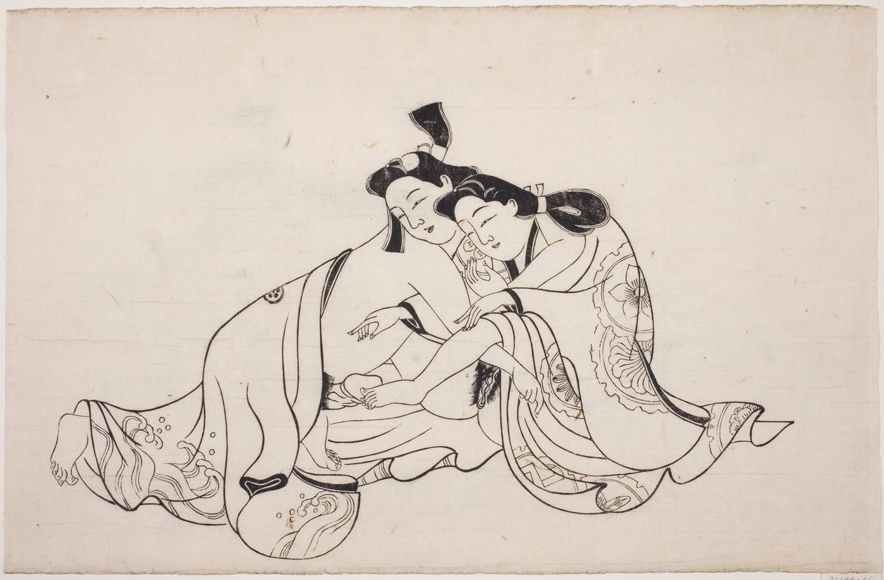 Arkusz z albumu shunga autorstwa Unknown artist