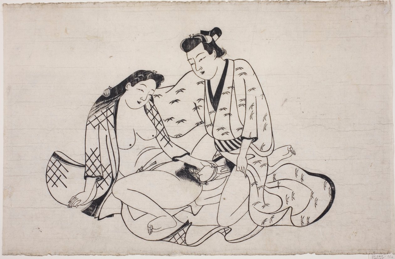 Arkusz z albumu shunga autorstwa Unknown artist