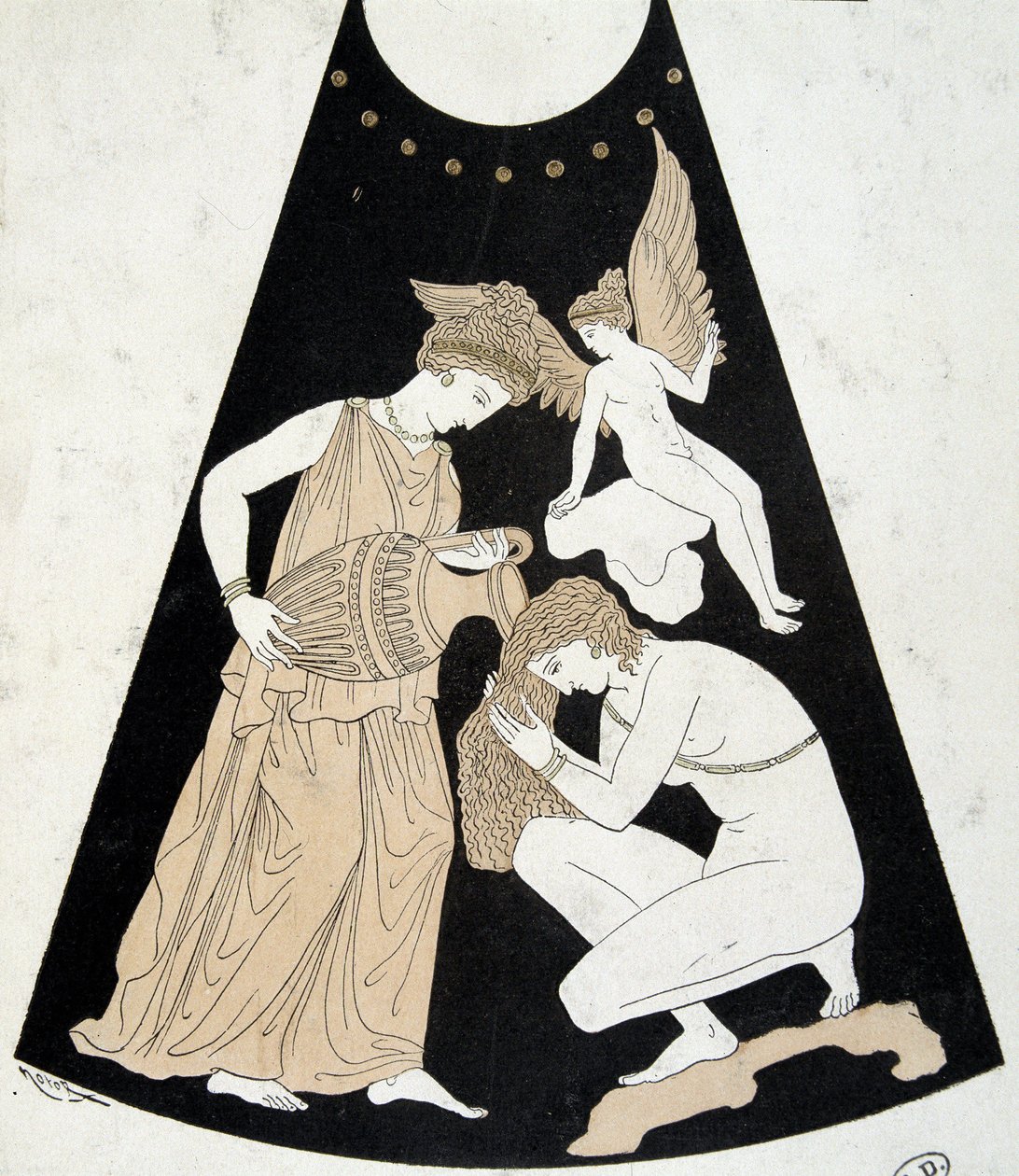 Toaleta kobieca - faksymile greckiej wazy autorstwa Unknown artist