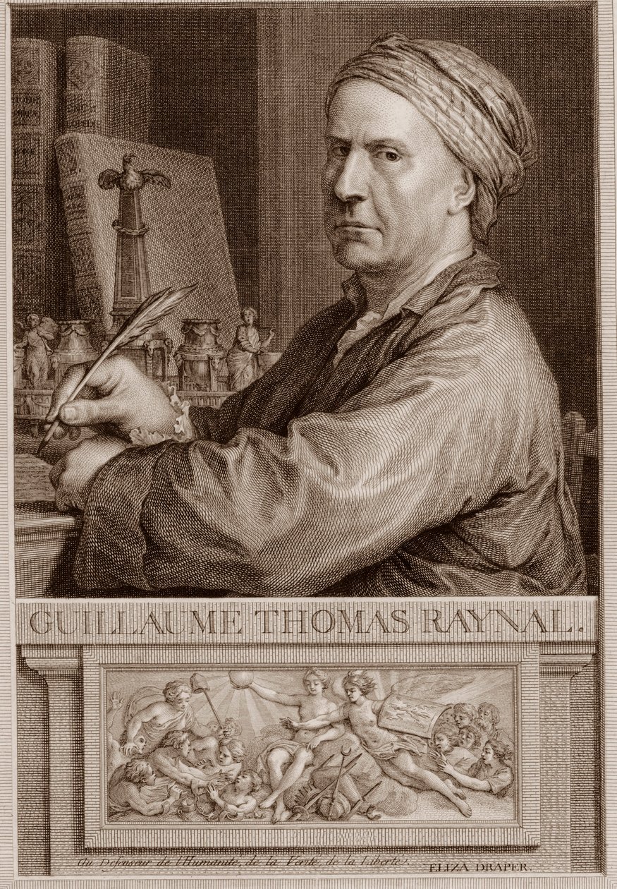 Opat Guillaume Thomas Raynal (1713-1796) Grawerowanie angielskiego pisarza według Charles-Nicolas Cochin II - Grawerowanie Guillaume Thomas Raynal (Guillaume-Thomas) autorstwa Unknown artist