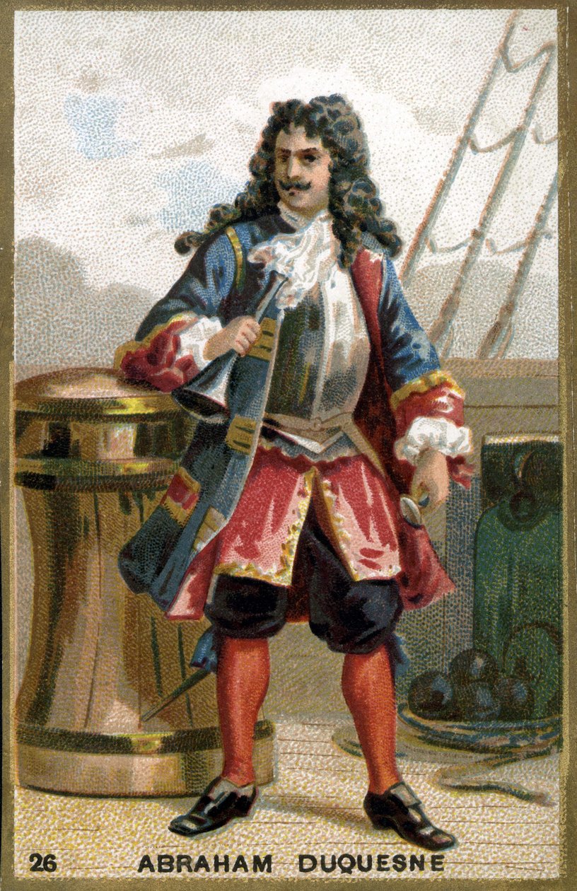 Abraham, markiz Duquesne (1610 - 1688), francuski marynarz. XIX-wieczna chromolitografia. autorstwa Unknown artist