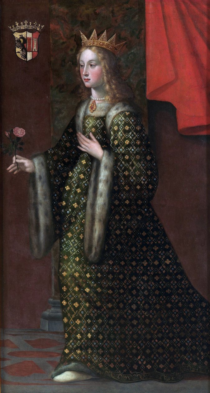 Adelaide de Suse - Adelais - Adaline de Suza ou encore Adelaide de Turin (1020 1091) - Adelaide of Susa, żona Otto of Savoy (Othon Ier de Savoie) - Anonimowy - XVIII wiek - Olej na płótnie autorstwa Unknown artist