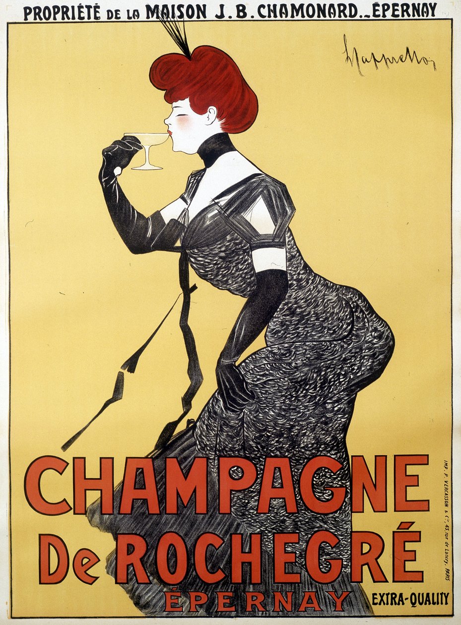 Plakat reklamowy szampana de Rochegre - Leonetto Cappiello (1875-1942), koniec XIX wieku autorstwa Unknown artist