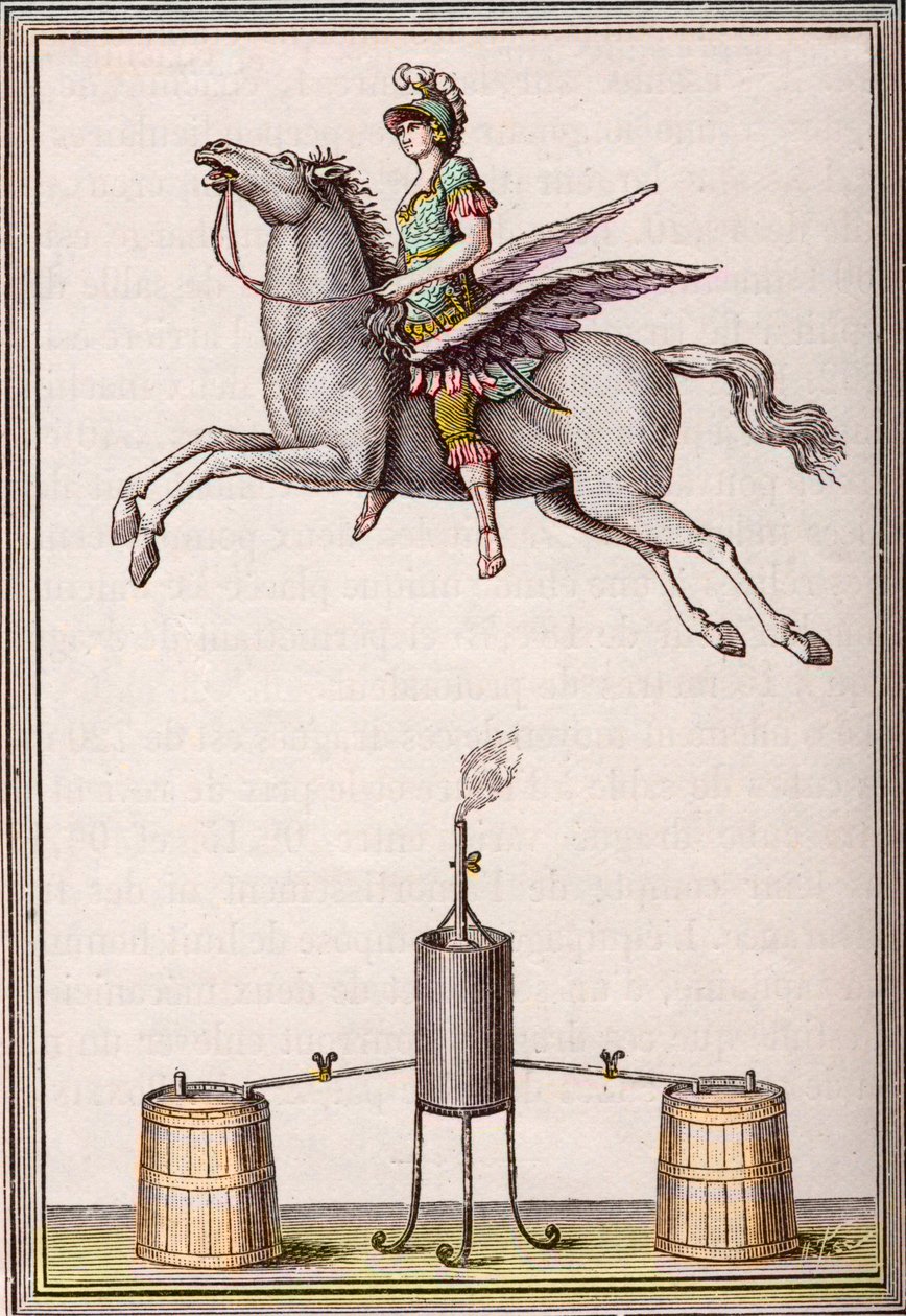Aerostatyczna figura 6 stóp 8 cali długości, 9 stóp 6 cali wysokości wykonana przez braci Enslen (Christian Gottfried autorstwa Unknown artist