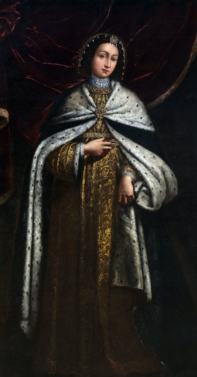 Agnieszka z Faucigny (morte en 1268), żona Piotra II, hrabiego Sabaudii (Pierre II de Savoie) - Anonimowy - XVII wiek - Olej na płótnie autorstwa Unknown artist