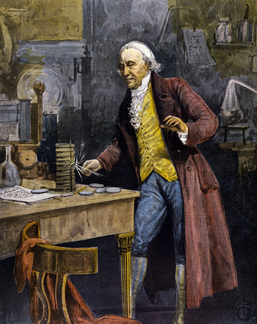 Alessandro (Alexander) Volta (Hrabia) autorstwa Unknown artist