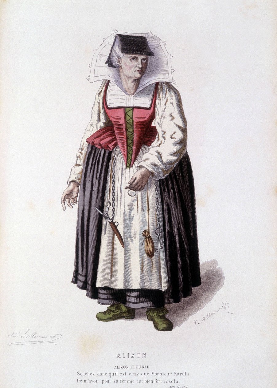 Alizon Fleurie w „Alizon” (JC Discret), w „”teatrze francuskim w XVI i XVII wieku przed Molierem” Edouarda Fourniera autorstwa Unknown artist