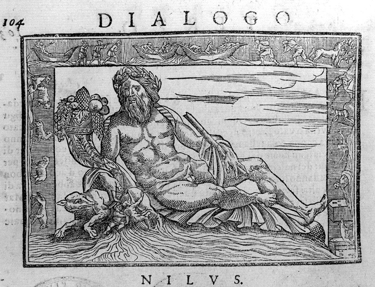 Alegoria Nilu, rycina z XVII wieku. autorstwa Unknown artist