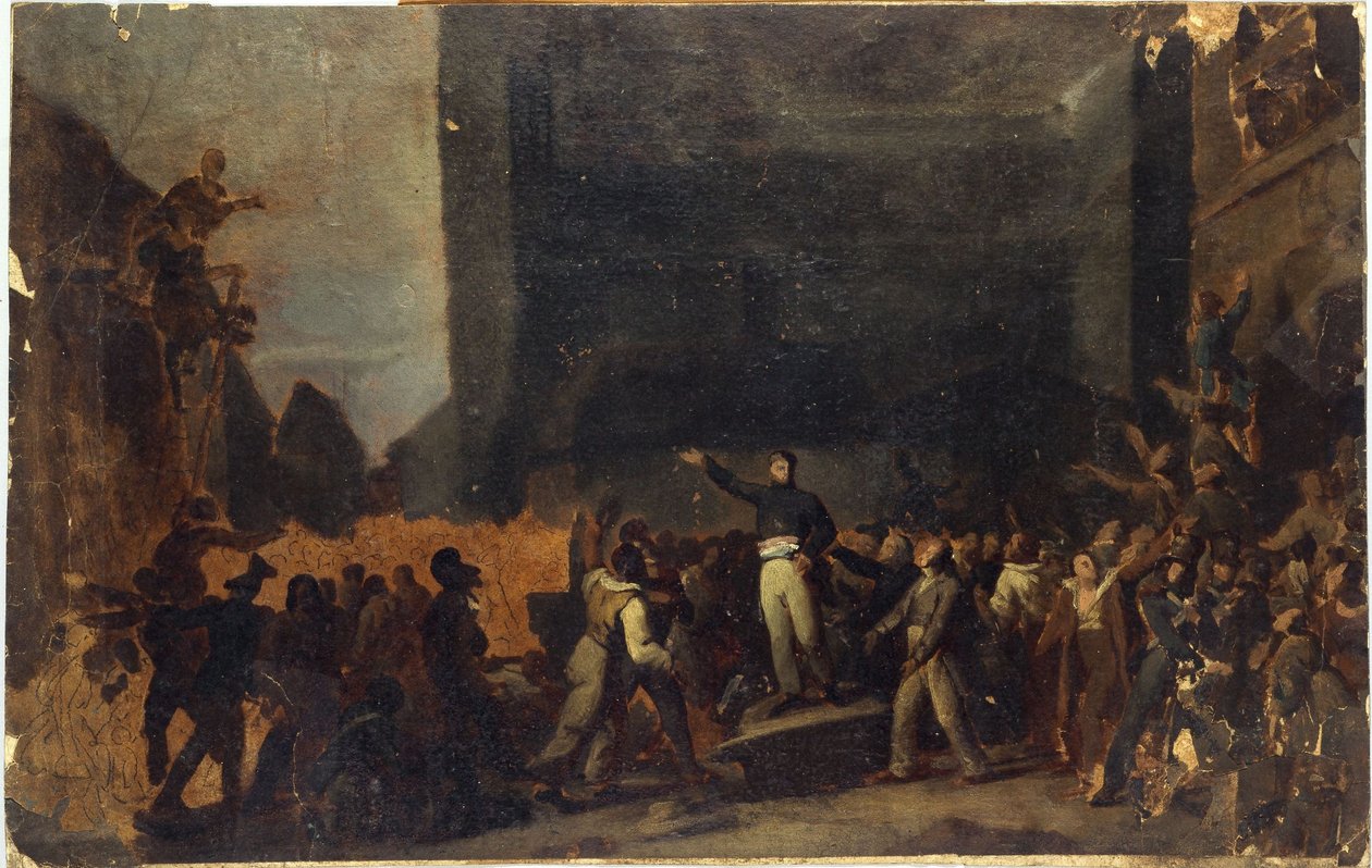 Alphonse Baudin (1811-1851) na barykadzie Faubourg Saint-Antoune, 3 grudnia autorstwa Unknown artist