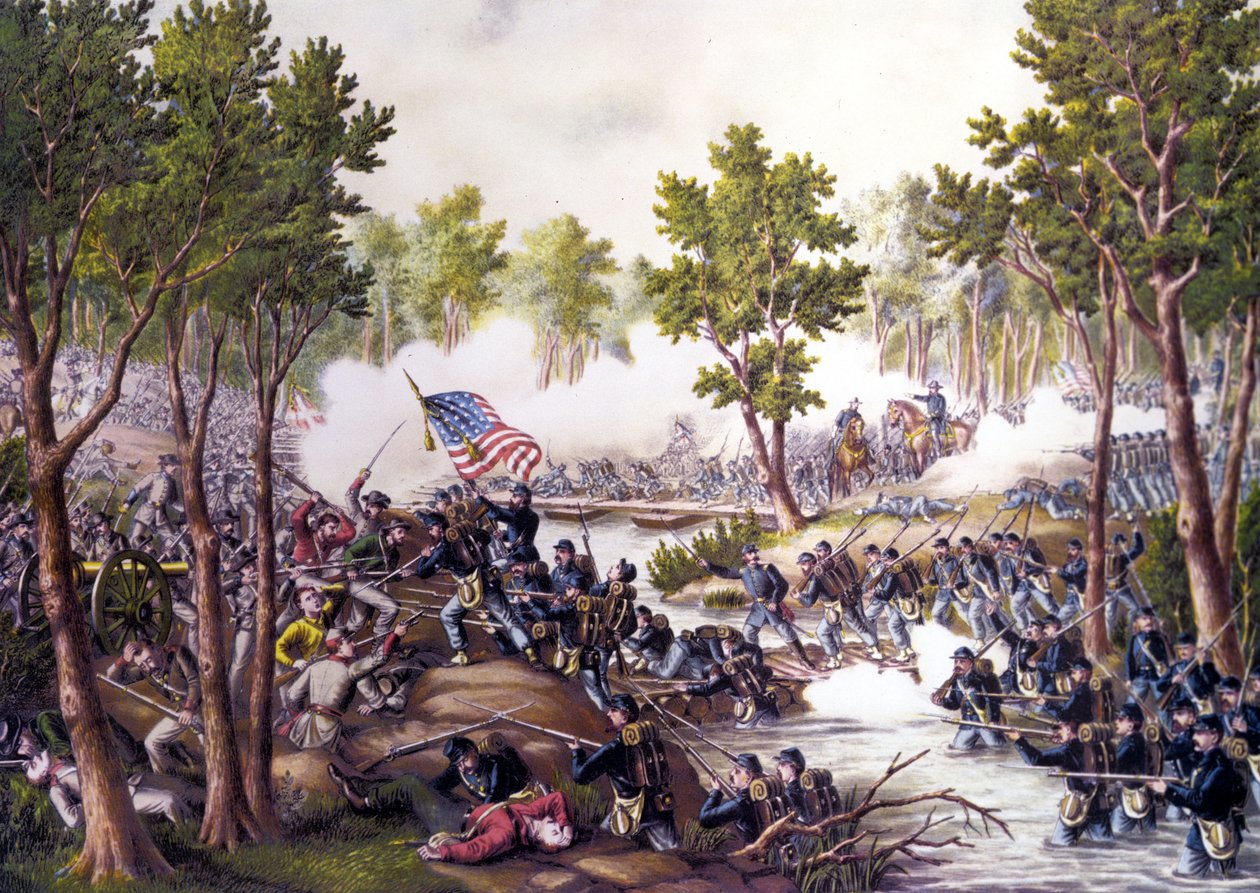 Wojna secesyjna (1861 - 1865): gmach sądu Bitwa pod Spotsylvania (Wirginia) 08-21 maja autorstwa Unknown artist
